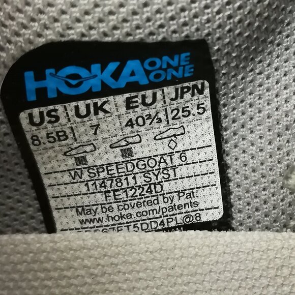 Hoka Speedgoat 6 Shoes Womens 8.5 B Gray Stellar Asteroid Running 1147811 SYST - Picture 7 of 9